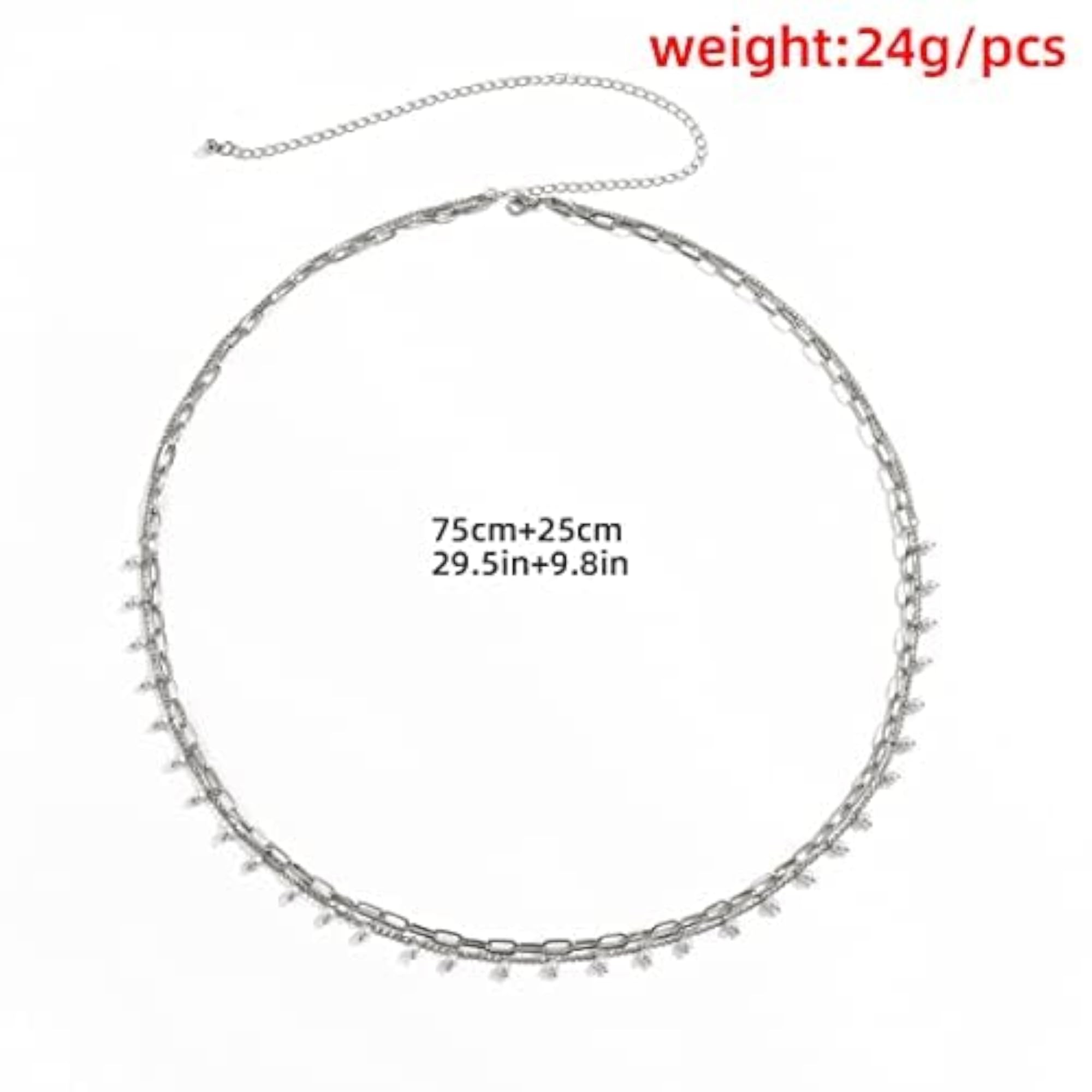 Silver-Toned Dual Strand Waist Chain