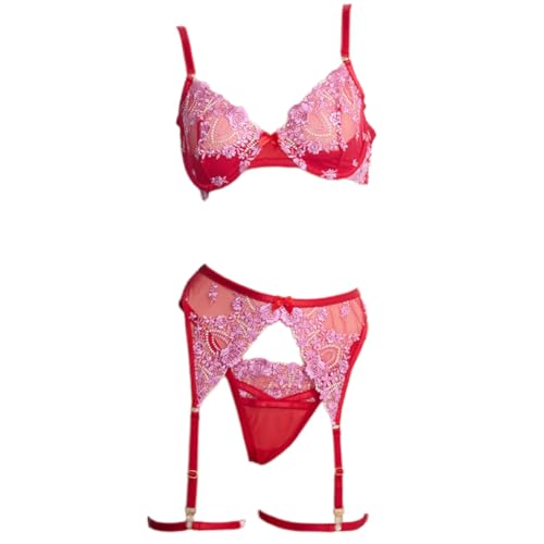 Ensemble lingerie sexy transparente résolvant le manque de maintien avec soutien-gorge dentelle