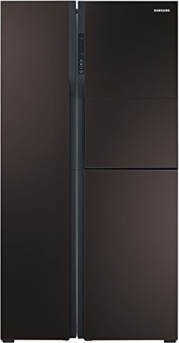 Image of Samsung 591 L Frost Free Side-by-Side Refrigerator(RS554NRUA9M /TL, Wine Glass Mirror Finish)
