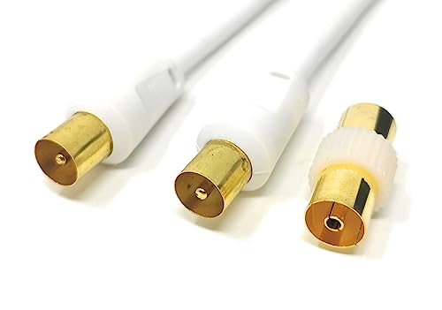 TV Aerial Coaxial Cable Male to Male RF Antenna Coax Lead Compatible with Sky SkyHD, Virgin, BT, Satellite TV, VCR - Image 3