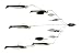 Fishing Vault Fully Rigged 5 Arms 8 Bladed Alabama Umbrella Rig Bass Lure W/ Swim Baits and Jig Heads Included