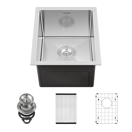 Image of 14-Inch Undermount Bar Sink, SINKVINE Stainless Steel Single Bowl