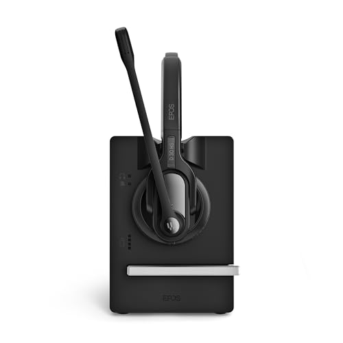 EPOS Impact D 30 Phone - Wireless DECT Dual Ear Headset for Connection to a Desk Phone, Black