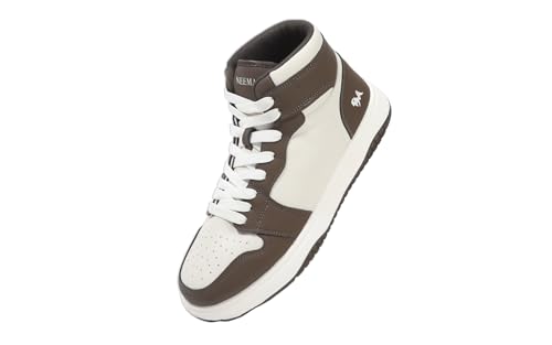 Image of Neeman's The Character High-Tops Sneakers for Men | Crafted with a PU Faux Leather Upper, Comfortable & Flexible PVC Sole Lightweight Traction and Durability