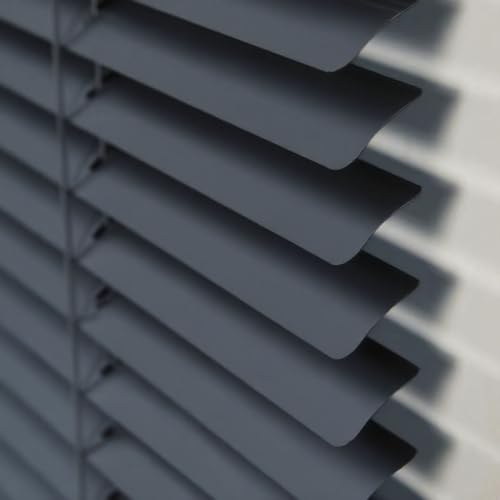 WZDXFNLD 2.5cm Persianas Venecianas de Aluminio Horizontales Personalizado 30 40 50 60 70 80 90 100 110 120 130 140 150 160 170 180 cm Anchas, Estores Privacidad, Cortinas el deslumbramiento(Negro)