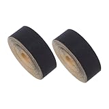 NOLITOY 2 rollos Tiras de Tela para Borde de Pantalla de Lámpara Autoadhesivos de Metros Negro Accesorio Resistente para Proteger y Decorar Pantallas de Lámparas de Mesa Interiores