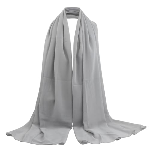 PTJJXA Chal Estola de Gasa Mujer, Chal de Fiesta, Bufanda chals Boda, Capa Invitada Boda, Fular Vestido Mantón, Capa Gasa Fiesta para Vestidos Ceremonias Eventos de Noche, 180x70cm (Gris claro)