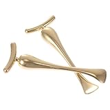 ifundom 2 Stück Augencreme Sticks aus Zinklegierung mit Glatter Oberfläche Doppelseitiges Massagegerät für Effektive Augenpflege und Hautentspannung Inkl Kosmetiktasche