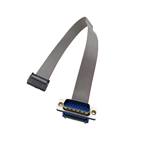 D-SUB DB15 15 Pin Male To 16 Pin IDC Female Connector With Flat Cable - 30CM
