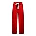 Pajama Pants Men Cotton, Soft Drawstring Elastic Waisted Pj Bottoms Adult Sweatpants Mens Pjs Y2K Fashion Red Striped Pajamas (S, Red)