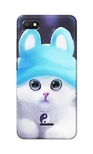 Image of Chinese Cutie Kitten Cat Big Eyes Lovely Girl Ears Hard Back Case Cover for Redmi 6A Back Cover -(J5) VNS2221