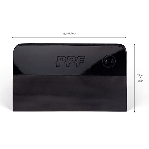 Image of FOSHIO PPF Squeegee - Anti-Scratch TPU Rubber Squeegee for Paint Protection Film and Car Window Tinting (Black, Large)