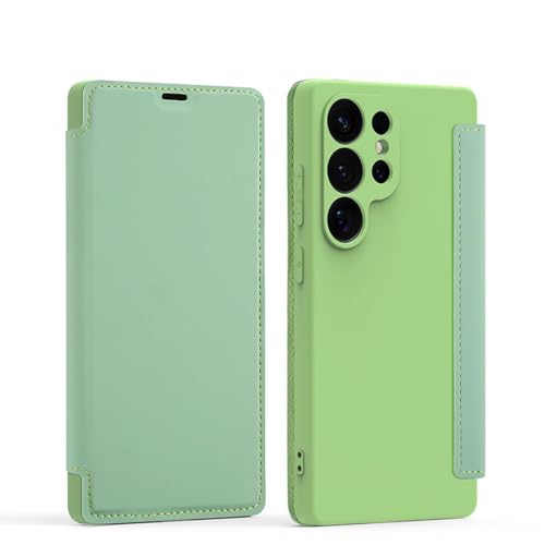 Étui en silicone liquide pour Samsung S23+ coque haut de gamme verte
