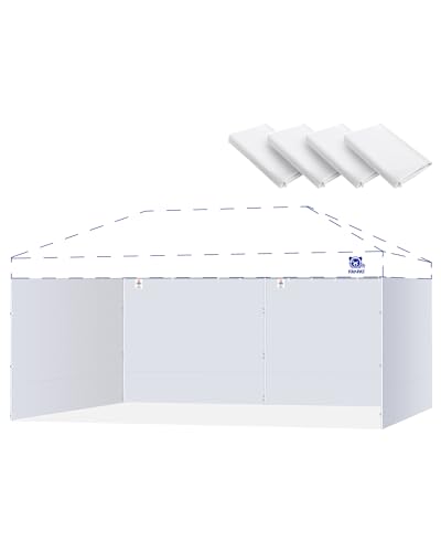 FANPAT 10x20ft Sidewalls for Canopy White (4Pcs Sidewalls Only)