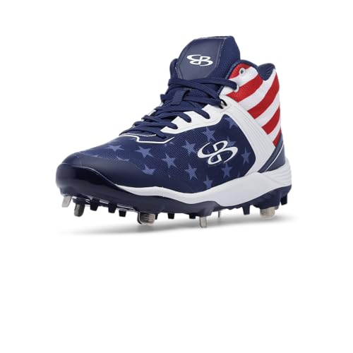 Boombah Viper Men's Metal Cleat Mid - USA One Nation - Multiple Sizes