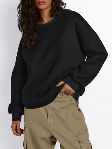 Trendy Queen Women's Winter Fleece Sherpa Lined Sweatshirt Crewneck Long Sleeve Pullover Hoodies Outfits Clothes 2024 - Image 3