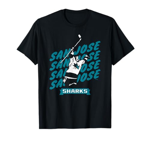 San Jose Sharks Graffiti Black Officially Licensed T-Shirt