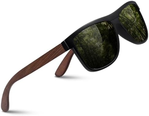 CGID Sunglasses Men Women Bamboo Polarised Lenses