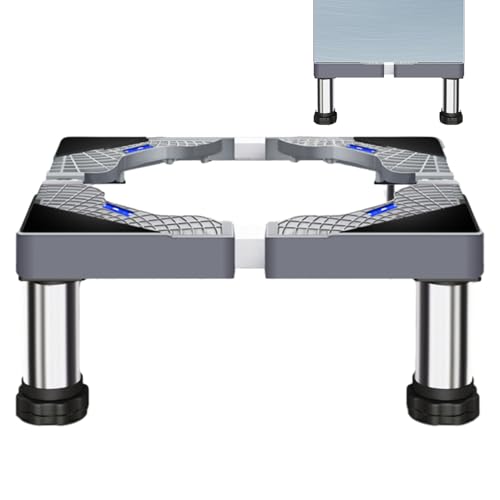 Pedestal de secador de lavado - Pedestal de la lavadora, acero inoxidable Drah - Pedestal de soporte de orejas - Capacitación de refrigerador con 4 piernas fuertes - de lavandería resis