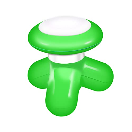First Health Handheld Green Mini Massager|Neck Massager, Back Massager, Scalp Massager For Pain Relief|3 Pulsating Modes For Aches And Pains|Portable, Cordless & Battery-Operated Vibrating Massager #TOP17