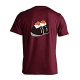 [アートワークスコウベ] 卓球 Tシャツ 半袖 練習着 ドライ ピンポンボール on おにぎり ユニセックス M バーガンディ