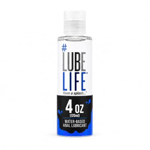 LUBELIFE Water-Based Anal Lube for Men, Women & Couples – Personal Lubricant Safe for Toy & Condom Compatible, Water Based Lubricant Gel for Privacy & Intimacy (4 Fl Oz)