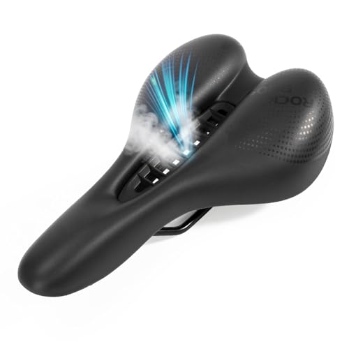 Selle de vélo avec absorption des chocs et revêtement résistant à l'eau