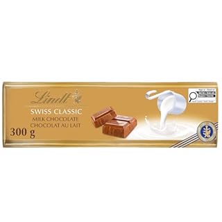 Lindt SWISS CLASSIC Gold Milk Chocolate Bar, 300 Grams