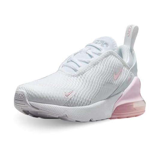 Nike Chaussures Air Max 270 (PS) Code AO2372-122 Blanc, Blanc et rose., 34 EU
