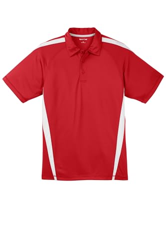 SPORT-TEK Men's PosiCharge Micro Mesh Colorblock Polo