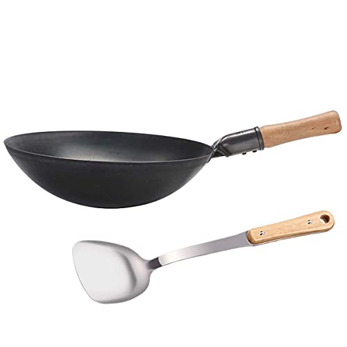 Wok Pan Hierro Fundido, 36 cm, Antiadherente