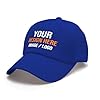 Personalized Baseball Cap Personalized Text/Logo/Image Unique Baseball Cap Adjustable Metal Button Hat Dark Blue #2