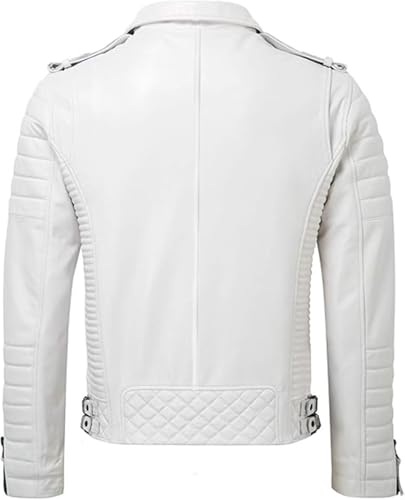 Men's Black Genuine Lambskin Leather Biker Jacket VINTAGE REAL MOTORCYCLE JACKETS FOR MEN2