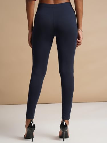 Image of ONE SKY Women Full Length Leggings | Cotton Modal Spandex Blend | High Waist Stretchable & Bio-Washed Fabric | Colour-Lock Technology | Comfortable Leggings for Women