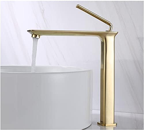 Mitigeur de salle de bain anti-éclaboussure, robinet de lavabo haut en laiton durable
