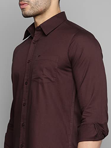 Image of Allen Cooper Solid Shirts for Men - 100% Cotton Comfort Fit Casual and Formal Shirt - Breathable, Soft, Classic Style (Multiple Colors)