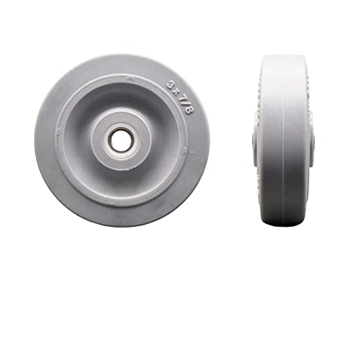 Nobles/Tennant Scrubber Guide Bumper Wheel Replacement – 3” x 7/8” Thermoplastic Rubber Tread Wheel Only – 125 lbs. Capacity per Wheel – 5/16” Metal Bushing Included – Service Caster Brand