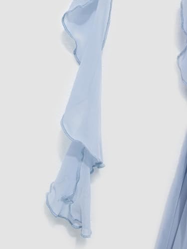 Image of CIDER Formal Dresses for Women Wedding Guest Dresses Summer Maxi Dress Sleeveless Mesh Ruffle Cocktail Dress Elegant Outfits
