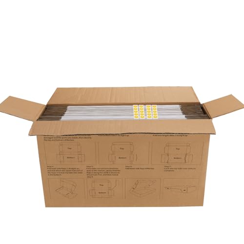 Image of HORLIMER 12x10x2 inches Shipping Boxes Set of 25, White Corrugated Cardboard Box Literature Mailer