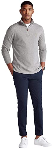 Polo Ralph Lauren Mens Classic Estate-Rib Quarter-Zip Pullover Sweater (XXL, MetalicGreySigPny)3