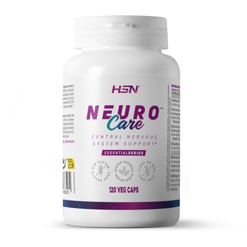 HSN Neuro Care (Fosfatidilserina + Melena de León + Huperzina A + Ácido Pantoténico*) | 120 Capsulas Vegetales | *Contribuye al Rendimiento Intelectual Normal | No-GMO, Vegano, Sin Gluten ni Soja