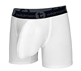Wildmant Cotton Monster Cock 5' Inseam Boxer Brief White Medium