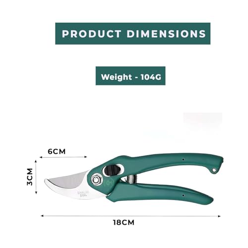 Image of Yo Green Gardening Hand Pruner Tool | Gardening Tools for Home Garden | Durable Plant Tool Kit | Farming Tools (Pruner)