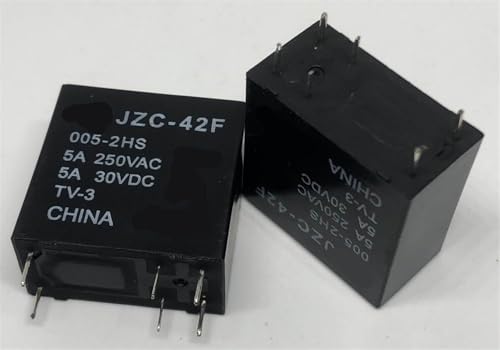 Relé 42F-2A-12V-5A micro rle de 6 pines interruptor electromagnético para PCB electrónico