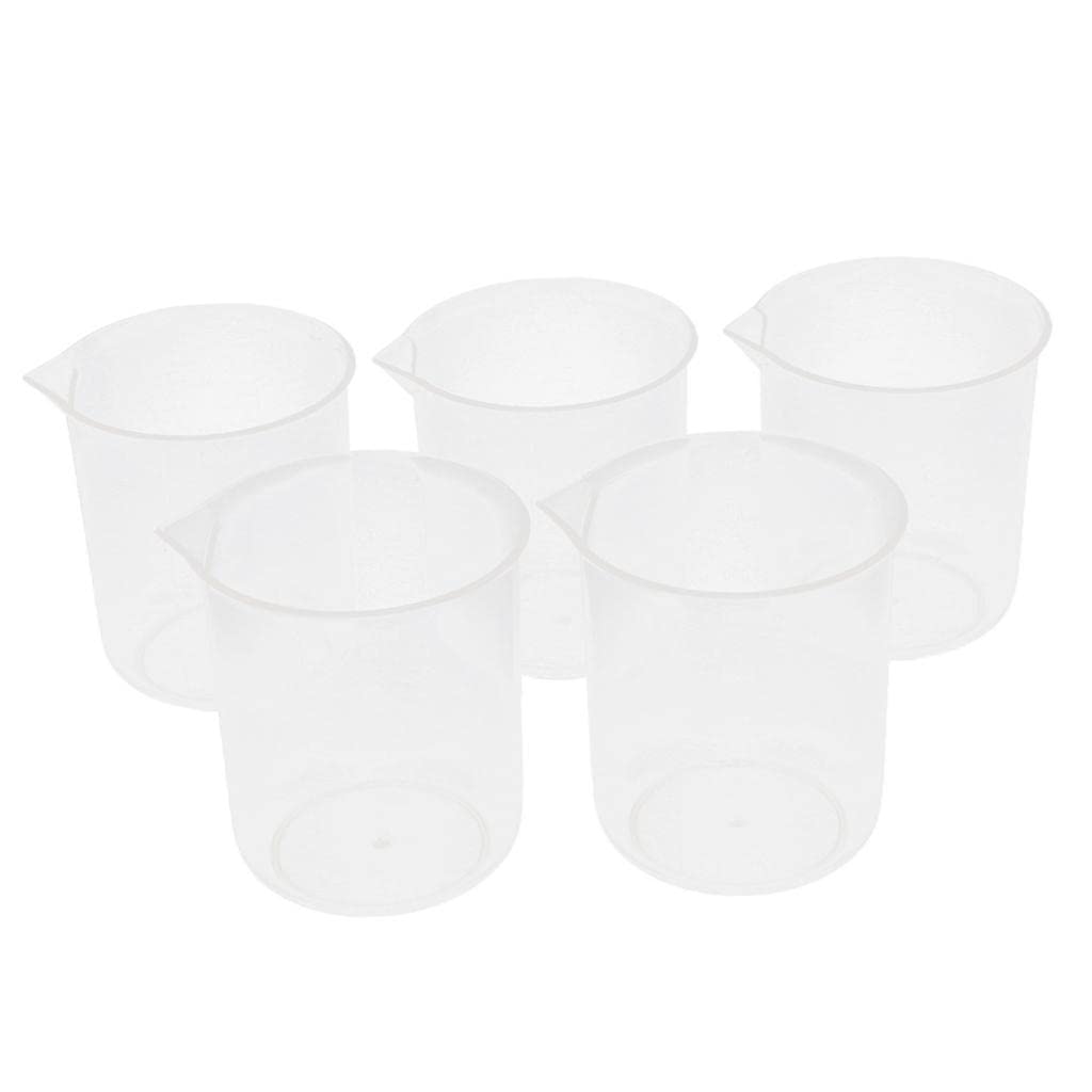 misppro Lot de 5 tasses à mesurer en plastique pour laboratoire 500 ml