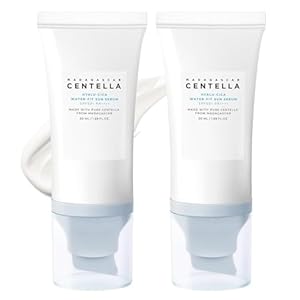 2PCS Centella Sunscreen SPF 50, 50ML Madagascar Sunscreen Face Serum, Daily UV Defense Sunblock Summer Sunscreen for Face, Travel Essentials for Black Girl