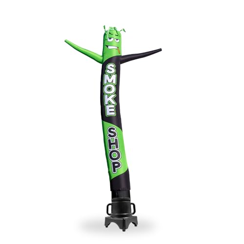 12FT Tall Inflatable Tube Man Smoke Shop Air Powered Dancer with Blower Motor Included Perfect for Outdoor Storefront
