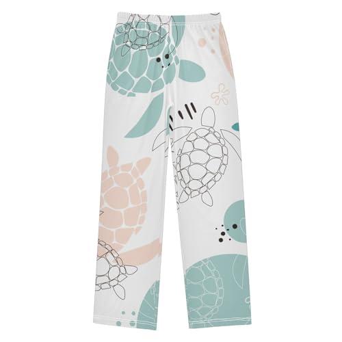 Boys' Pants Colorful Turtles Underwater Sea Long Bottoms Jogger Pants Elastic Waist Trousers with Pockets S-XL
