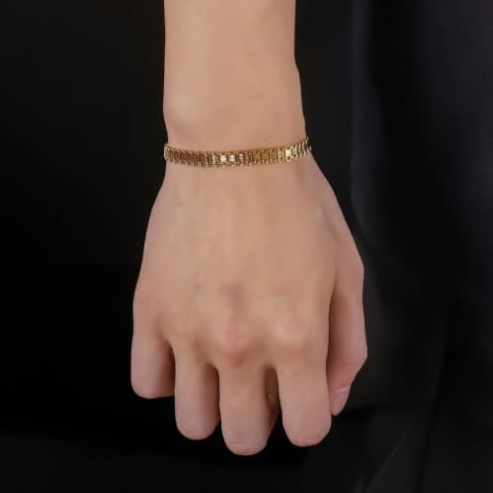 Men's Aurum Ladder Chain Bracelet, Stylish Hand Band