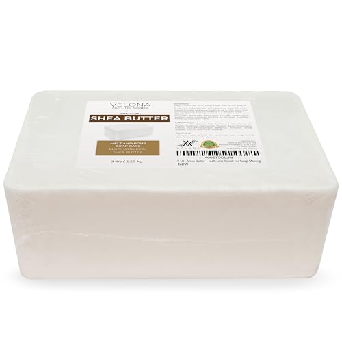 velona 10 LB - Shea Butter - Melt and Pour Soap Base SLS/SLES free | Natural Bars for The Best Result for Soap-Making